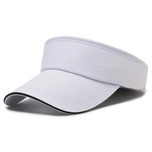 Sun Visor Hat Cap Adjustable Sports Golf Tennis Summer Cotton Plain Men Women - Picture 1 of 32