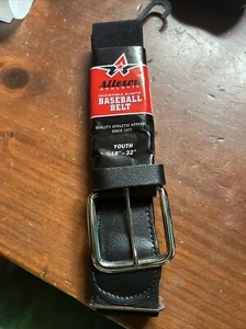 Alleson Athletic Black Softball Baseball Belt Adjustable Elastic Youth 18”-32” - Picture 1 of 1