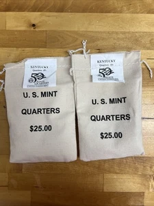 Sealed US Mint $25 Bags of 2001's State Quarters "KENTUCKY" P&D - Picture 1 of 7
