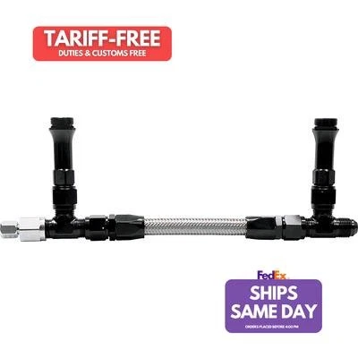 Allstar ALL26165, Kit Black Aluminum Fuel Line Kit 9-5/8In Holley Ultra Hp Black - Image 1 of 4