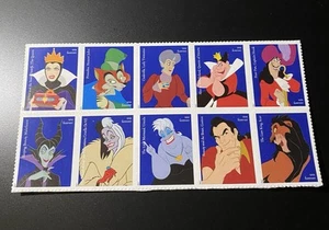 U.S. Scott #5213-5222 (5222a) Disney Villains 2017 49¢/4ever S/A Block of 10 MNH - Picture 1 of 2