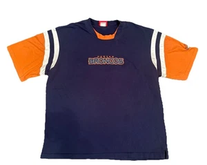 Herren Vintage Denver Broncos Shirt XL Sport 90s NFL bestickt navy Football - Bild 1 von 3