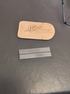 Vintage EZE LAP 1” x 3” Diamond Stone Knife Sharpener Leather Case - Picture 1 of 2