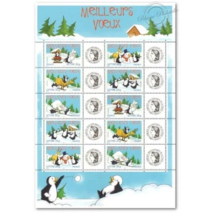 BLATT F3853A BRIEFMARKEN "BESTE WÜNSCHE" MIT VIGNETTE CERES - Bild 1 von 2