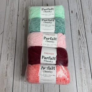 NEW Premier Parfait Chunky Yarn 3.5 oz - Mixed Lot of 5 Skeins NWT - Picture 1 of 8
