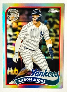 2024 Topps Chrome Aaron Judge Refractor Card 35th Anniversary NY Yankees Star! - Picture 1 of 3