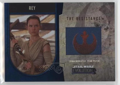2016 Topps Star Wars Evolution Commemorative Flag Silver /50 Rey Patch 1j8 - Image 1 of 3