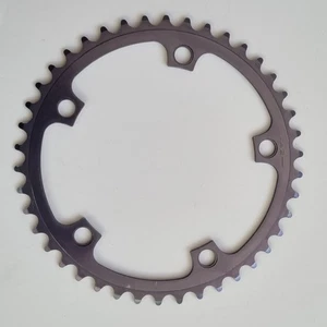 TA Specialites 42Z Zähne Kettenblatt 130mm Lochkreis 5 Bolzen grau Ring Alu Retro - Bild 1 von 24