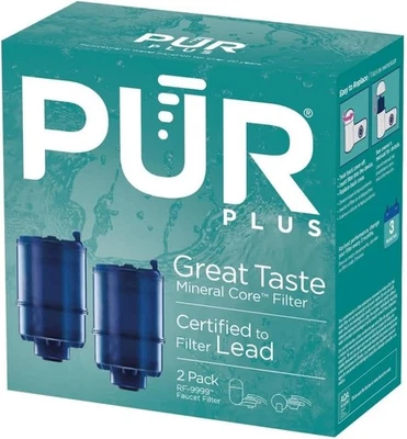 PUR PLUS Faucet Mount Water Replacement Filters 2-PACK - Blue (RF9999) - Image 1 of 4