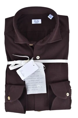 NUEVO Camisa elástica jersey hecha a mano Fralbo Napoli EU 52 = L MARRÓN Foto 1 de 3