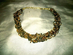 Damen 16 Strang 16 Zoll Halsband Plus Verlängerung Mehrfarbig Rocailles Mitte Knoten - Bild 1 von 3