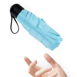 Mini Travel Umbrella Rain Compact Umbrella UV Protection Lightweight - Picture 1 of 7