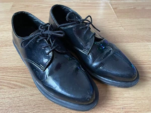 Dr.Martens Tanner black patent learher shoes size 6 eur 39 - Picture 1 of 9
