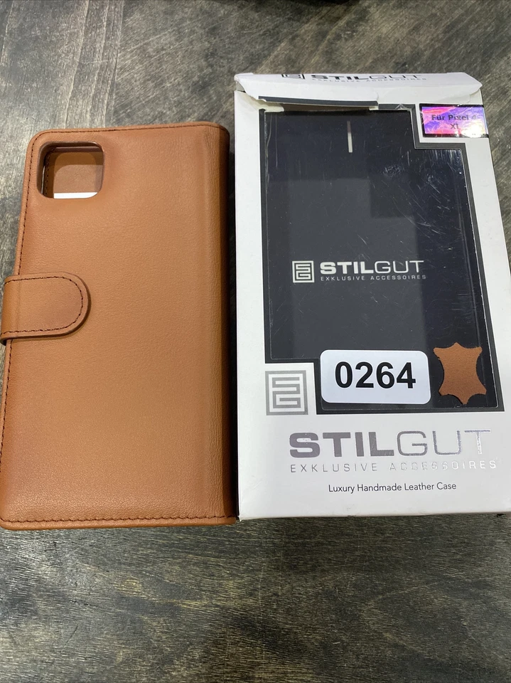 StilGut Genuine Leather Wallet Type Case Compatible with Fur Pixel 4 XL - Image 1 of 4