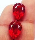 Certified 18 Ct Natural Mozambique Red Ruby Pear Cut Loose Gemstone Pair H03
