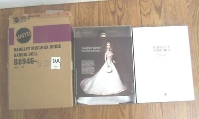 Barbie Badgley Mischka Bride 2004 etiqueta platino con remitente Foto 1 de 2