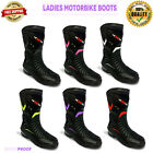 Ladies Motorcycle Motorbike Black Leather Waterproof Armour Women UK Size Boots