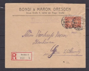 DR 194b EF Inflation Einschreiben Dresden - Glösa 26.6.22 gepr. (B-8691) - Bild 1 von 1
