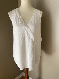cooper & ella Ivory Sleeveless Blouse Top L - Picture 1 of 4