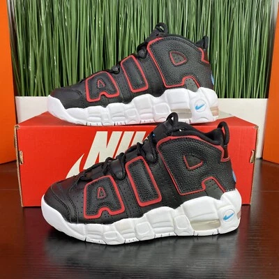 Nike Air More Uptempo Black Red GS DJ4610-001 Mens Size 4.5/ Womens Size 6 - Image 1 of 4