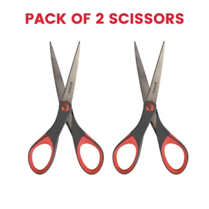 2 x Scotch Multipurpose Scissor 18cm Stainless Steel Soft Grip Home Office Craft - Picture 1 of 16