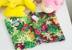 Tropical Pocket Monster, Pokemon, Pikachu Character Fabric by the Half Yard - Picture 1 of 5