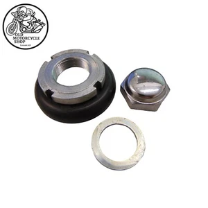 SUZUKI VS800 INTRUDER 1999 99 TOP TRIPLE TREE NUTS, ADJUSTER - Picture 1 of 8