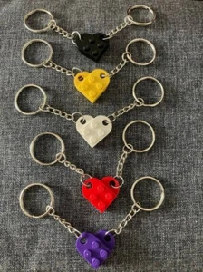 HEART KEYRING |LOVED ONES |VALENTINE |ROMANTIC | ANNIVERSARY | LEGO COMPATIBLE| - Picture 1 of 5