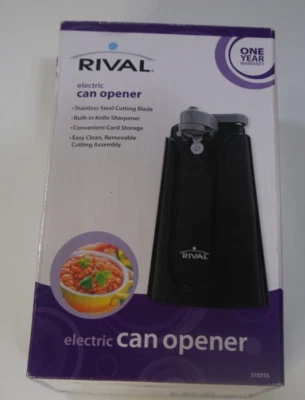 Abridor de latas eléctrico Rival con afilador de cuchillos incorporado negro eléctrico 510755 Foto 1 de 4
