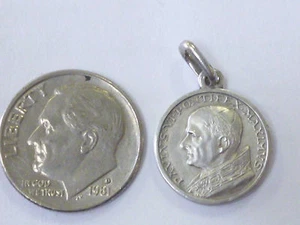 Sterling SILVER Charm w/ POPE PAUL VI- Guide , Friend, Protector - Picture 1 of 5