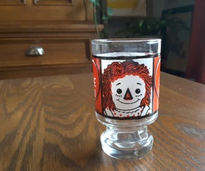 Vintage Raggedy Ann und Andy Tasse Glas - I Love You - Bobbs Merrill Co 1972 4" - Bild 1 von 6
