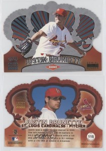 2000 Pacific Crown Royale Platinum Blue /75 Justin Brunette #115 Rookie RC