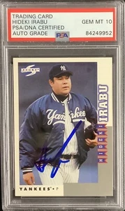 Hideki Irabu Signed 1998 Pinnacle Score #RT89 Card Yankees PSA/DNA Auto Gem 10 - Picture 1 of 3