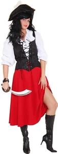 Piratin Piraten Rock Rot Gr. 40/42 Karneval Fasching Party Cosplay Top Preis - Bild 1 von 1
