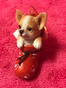 Árbol de Navidad Cachorro Perro Adorno Pata Estampado Medias Chihuahua NUEVO en Caja - Imagen 1 de 3