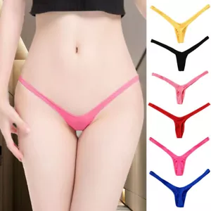 Women Low Rise V-Shape G-String Thong Panties Sexy Bikini Briefs Underwear ◁ - Picture 1 of 34