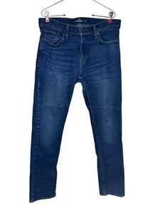 Hollister Men's Jeans Slim Straight Leg Stretch Denim Mid-Rise Blue 32X34 - Picture 1 of 11