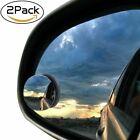 2Pcs 2" Round Stick On Rear-view Blind Spot Convex Wide Angle Mirrors Car Motor