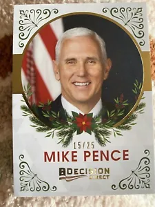 2020 DECISION VP MIKE PENCE "GOLD FOIL" HOLIDAY CARD #15 ~ /25 - Picture 1 of 2