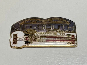 NHRA Drag Racing Race Lapel Pin Mid-South Nationals Memphis, TN 1989 Mid South - Picture 1 of 3
