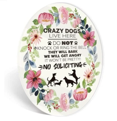 Dog Lives Here Signo No Solicitar Hogar No Tocar Timbre Ladrido Advertencia Foto 1 de 4