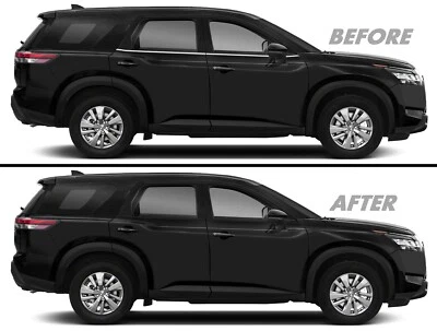Chrome Delete Blackout Vinyl Overlay for 2022+ Nissan Pathfinder Window Trim - Image 1 of 4