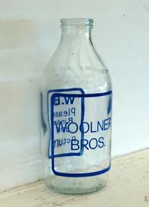 More details for milk bottle lovely old woolner bros. dairy ( birmingham )
