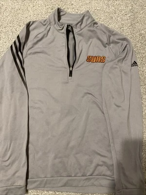 Phoenix Suns Adidas Grey NBA Quarter Zip Jacket - Image 1 of 4