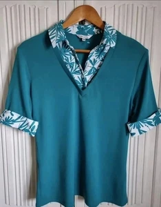 M&Co Size 16 Jumper - Short Sleeved, Blouse Insert, Turquoise (161) - Picture 1 of 11