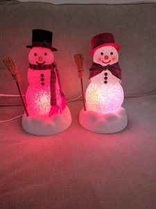 Vtg Avon Chilly Sam & Samantha Light Up Lamps WORKING - Picture 1 of 13