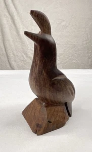 Vintage ALTE KINO handgeschnitzte Wachtelfigur aus Eisenholz braun Vogel - Bild 1 von 10