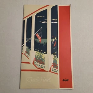 Menú de colección Grand Hotel famoso restaurante Mackinac Island Michigan años 60 - Imagen 1 de 7