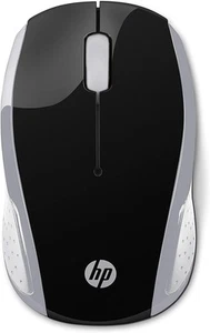 HP 200 Silver 2.4 GHz USB Wireless Mouse with Red LED 1000 DPI Optical Sensor, U - Picture 1 of 6