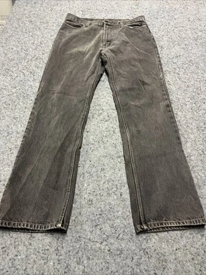 Pantalones de mezclilla Faded Glory negros para hombre (36x34) calce relajado tiro medio lavado ligero Foto 1 de 4